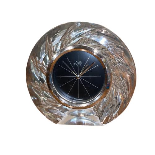 Hoya -Junghans Stunning Crystal Mantle Clock Works Great