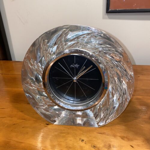 Hoya -Junghans Stunning Crystal Mantle Clock Works Great