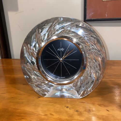 Hoya -Junghans Stunning Crystal Mantle Clock Works Great