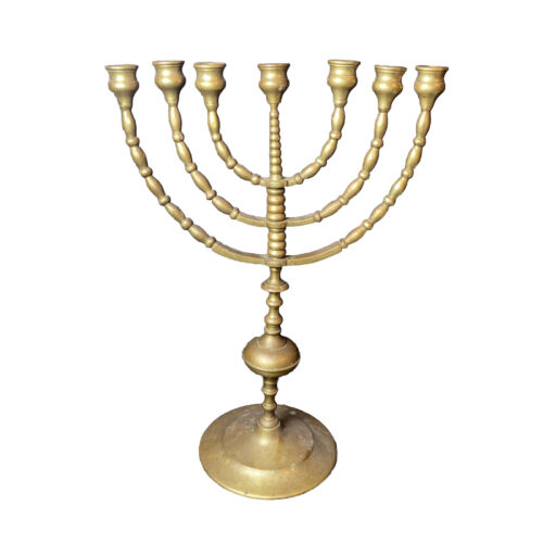 Antique Brass Menorah Rotating Arms 7 Branch 19TH Century Large And He ...