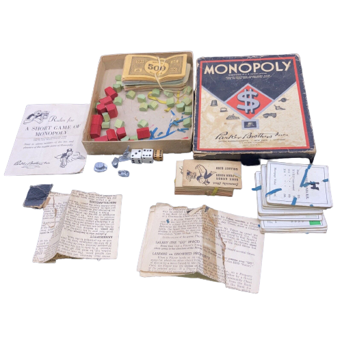 Vintage 1937 store Monopoly COMPLETE with directions