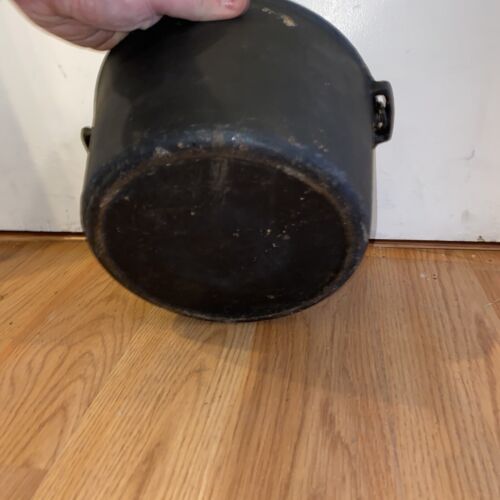 Cast Iron Deep small Cauldron Pan With Handle – Unique Antiques of